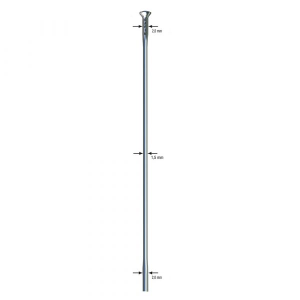 Sapim Laser Double Butted 14g Straight Pull Silver Spokes