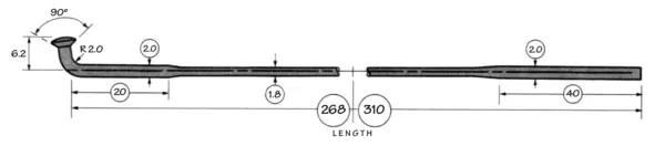 Wheel Fanatyk Double butted 14g Black J-Bend Spokes - Image 3